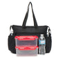 Extra Large Lunch Bag with 6 External Pockets (13.5x10.5x7 Inches).