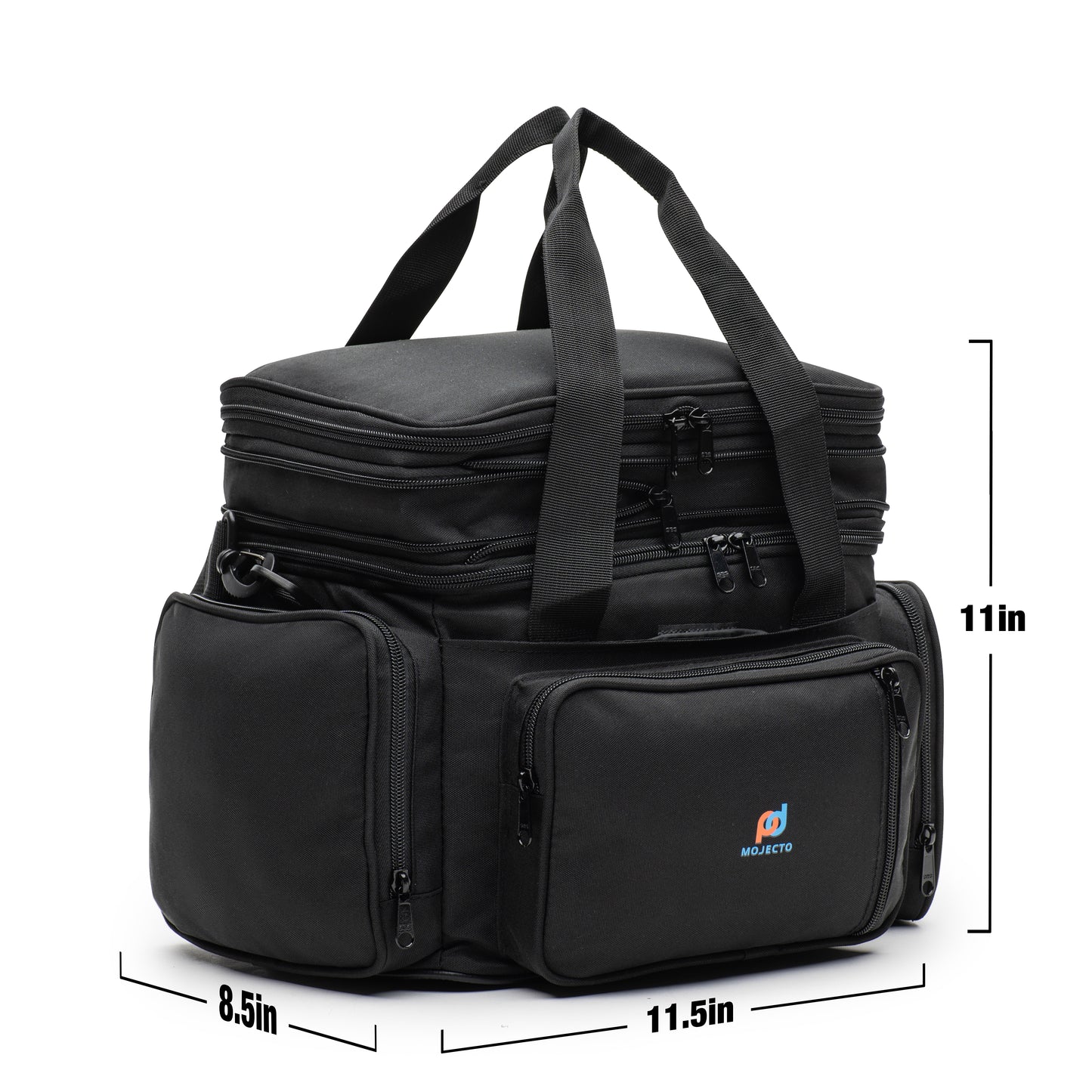 Expandable Cooler Lunch Bag. 600D Fabric, 8MM Insulation, Durable Zipper.