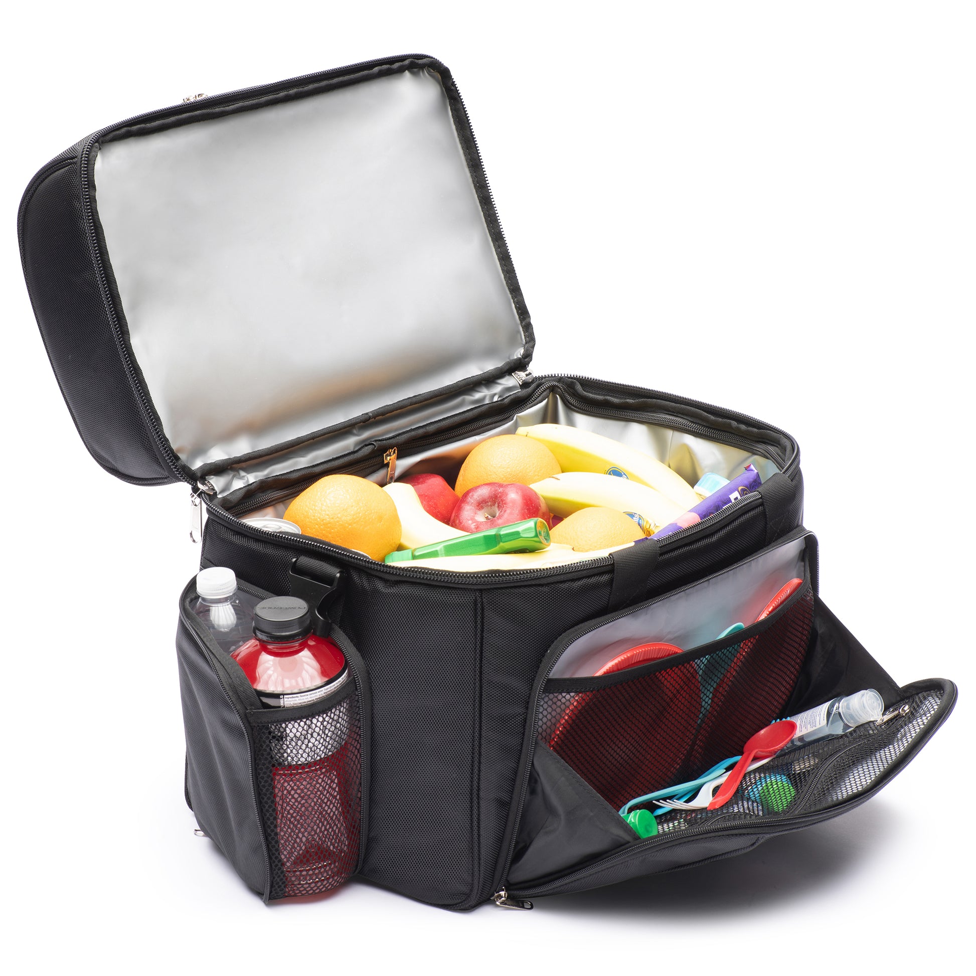  MOJECTO Medium Size Cooler Lunch Bag With Removable Leakproof  Plastic Hardliner Bucket. Dual compartment, 600D Strong Polyester, Thick  Foam Insulation, Large Pockets And Zippers. : Sports & Outdoors