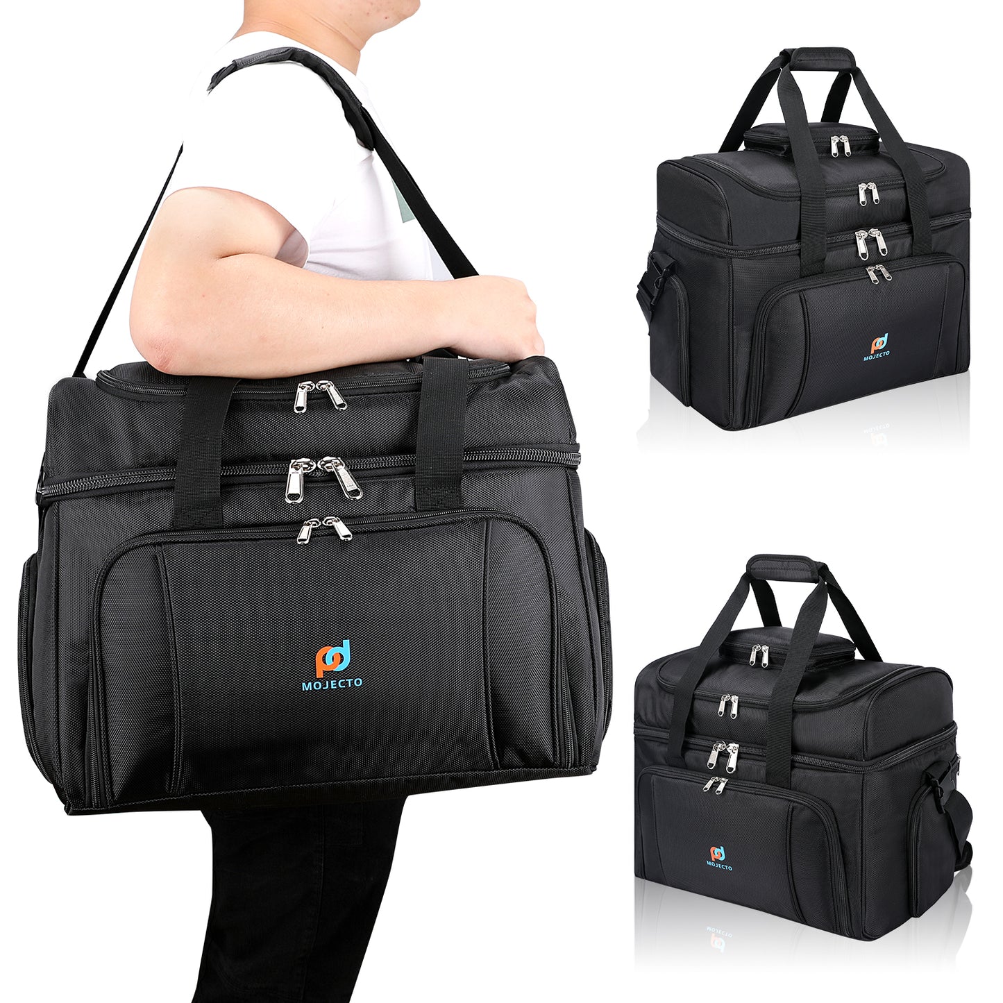 XXX-Large Cooler Bag (17x14x10 In). Two Insulated Compartment, Heavy Duty Fabric, Durable Zippers.