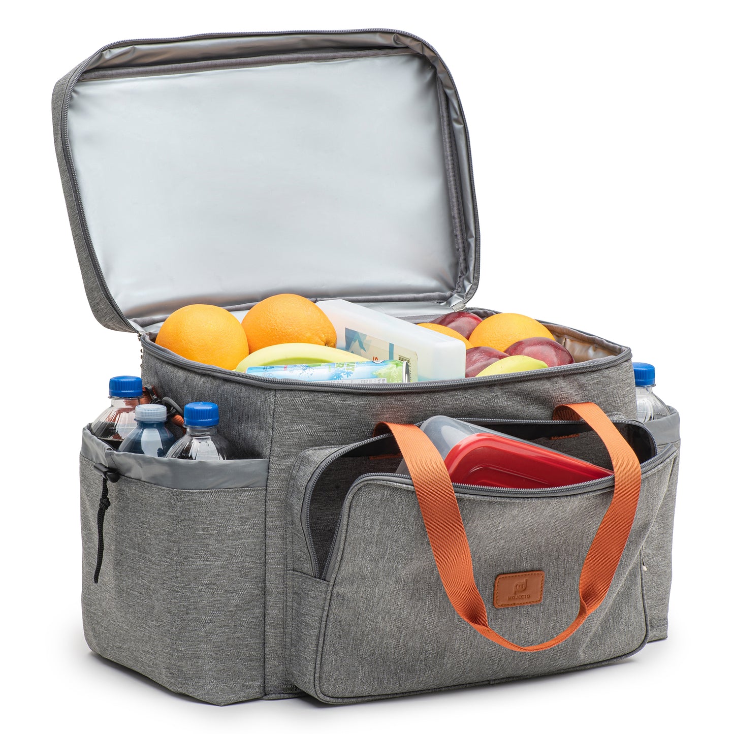 Large Insulated Cooler Bag with Hard Bottom (16x13x10 in) With Two 1000 ML Ice Packs